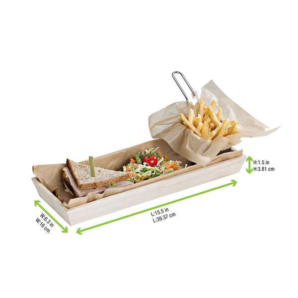 PacknWood 210WOODTRAY15, 17-inch Heavy Duty Wooden Tray, 10/PK