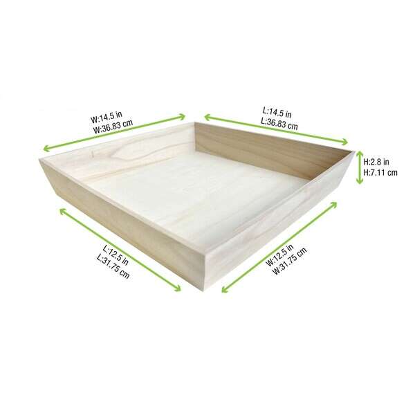 PacknWood 210WOODTRAY32H, 14.75-inch Heavy Duty Wooden Tray, 10/PK