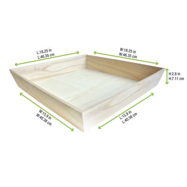 PacknWood 210WOODTRAY4040H, 18-inch Heavy Duty Wooden Tray, 10/PK