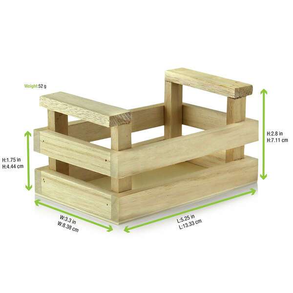 PacknWood 210WP13585, 5.3-inch Wood Crate, 48/PK