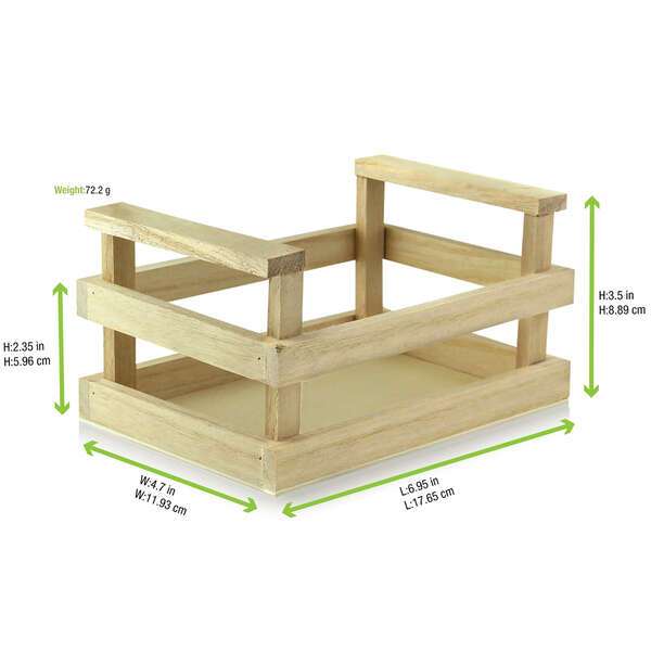 PacknWood 210WP170120, 6.7-inch Wood Crate, 12/PK
