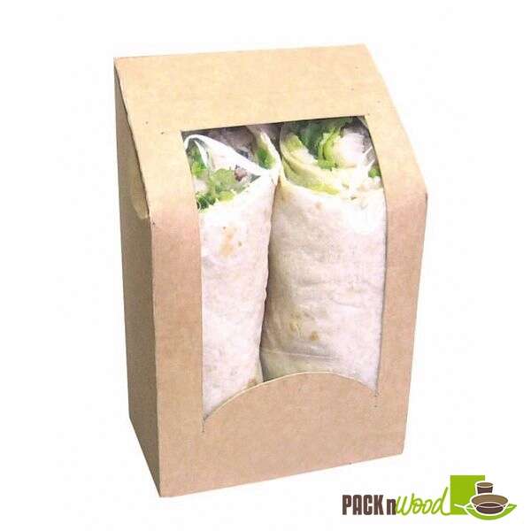 PacknWood 210WRAPX, Brown Wrap Sleeve w/ Window, 600/CS