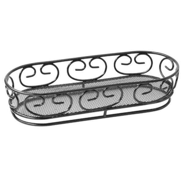 PacknWood 294BASKO23, 9-inch Black Steel Bread Basket, 6/PK