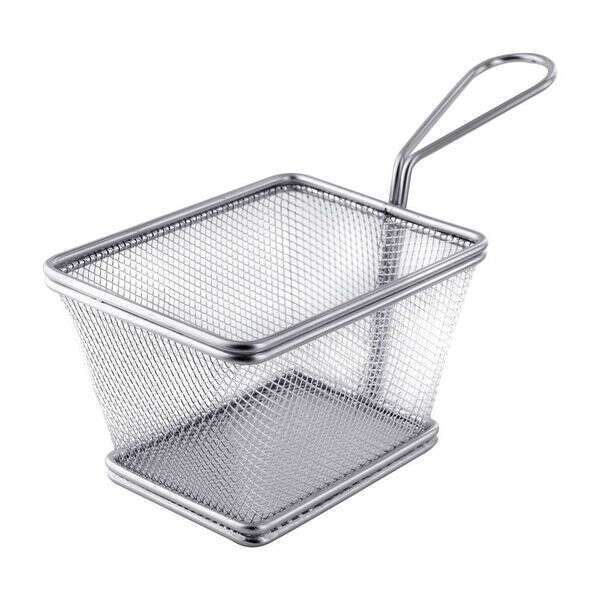 PacknWood 294PAN11, 12 Oz Mini Stainless Steel Fryer Basket, 6/PK
