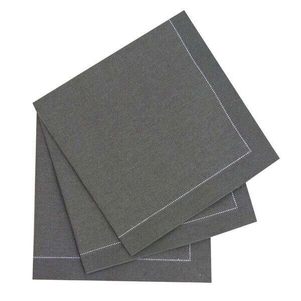 PacknWood 8NPSVCR20GY, 8x8-inch Luxury Silver Grey Cotton Cocktail Napkin, 200/CS