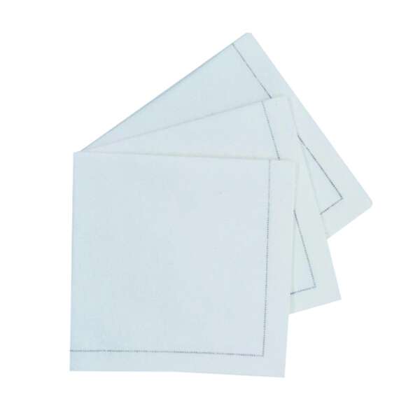 PacknWood 8NPSVCR20WH, 8x8-inch Luxury White Snow Cotton Cocktail Napkin, 200/CS