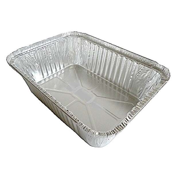 Pactiv 79945, 10L x 7-1/2W x 3-1/4H-Inch Oblong Aluminum Containers, 250/CS