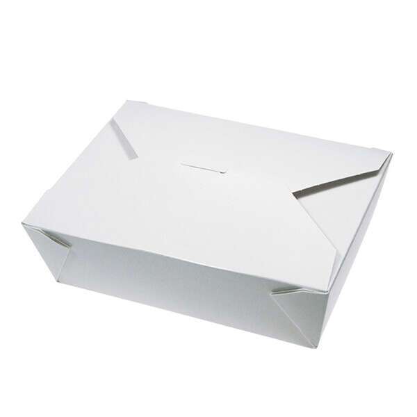 Pactiv SMB02WHT, 8.5x6.25x1.9-Inch White #2 Folded Paper Container, 140/CS