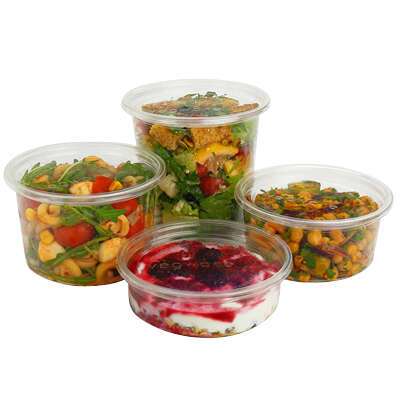 Placon RD24C, 24 Oz Deli Container Base, 500/Cs. Lids Are Sold Separately
