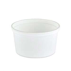 Placon CL064W, 64Oz\4Lb White Plastic Containers, 200/CS. Lids Sold Separately.