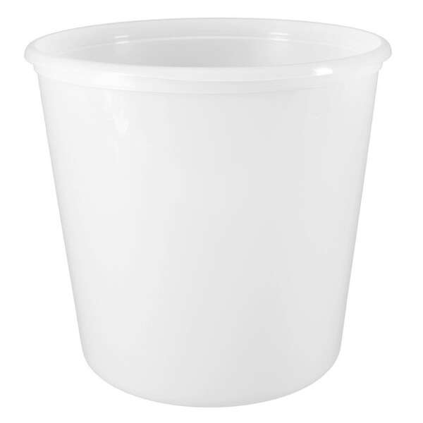 Placon CL168W, 168 Oz White Plastic Containers, 100/CS. Lids Are Sold Separately.