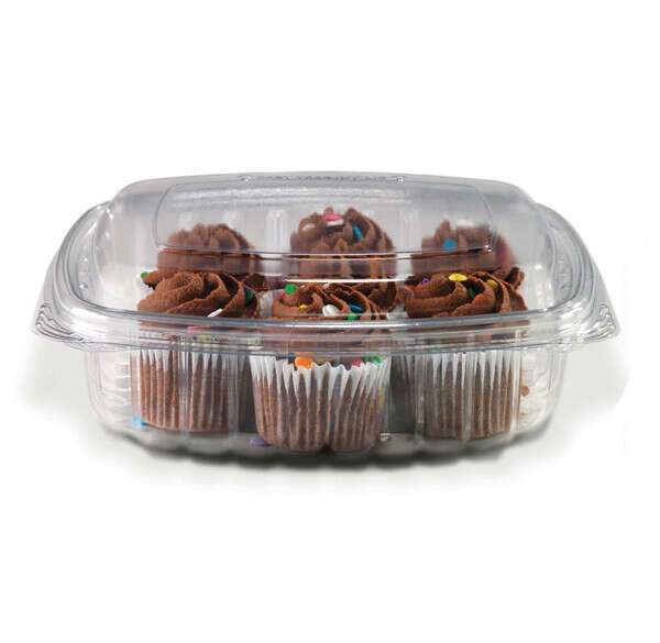 Placon CS24DL, 24-Ounce Crystal Seal Clear PET Combo, Container with Dome Lid, 200/CS