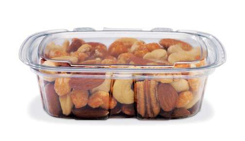 Placon CS3-64T, 64-Ounce Crystal Seal Tamper-Resistant Clear Combo, Container with Flat Lid, 140/CS