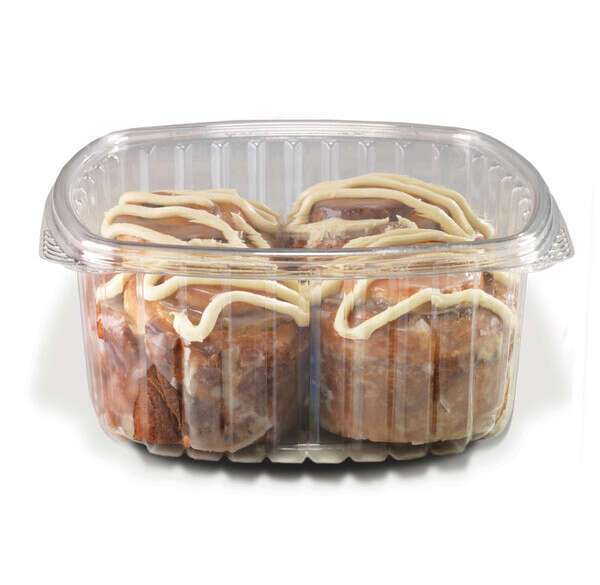 Placon CS64, 64-Ounce Crystal Seal Clear PET Combo, Container with Flat Lid, 200/CS