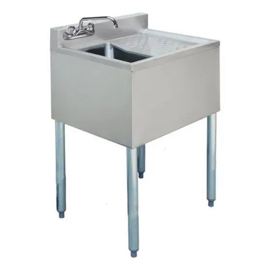 Prepline BAR-1C-R, 24x18-Inch Steel 1 Bowl Underbar Hand Sink with Faucet and Right Drainboard