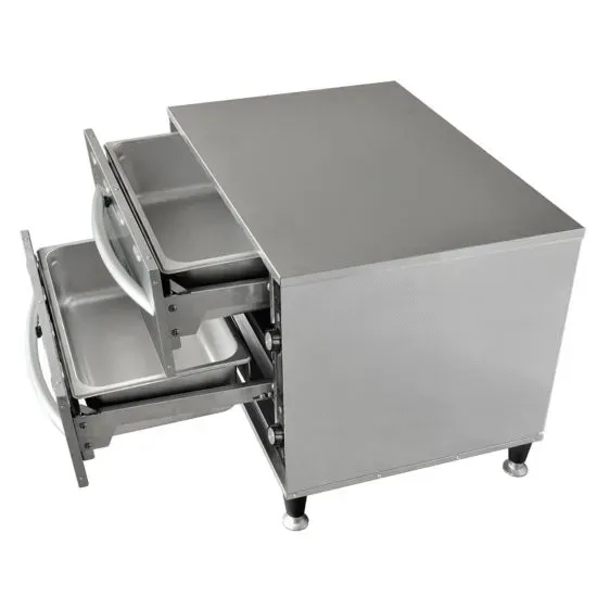 Prepline DW2N, Double Narrow Freestanding Stainless Steel Drawer Warmer, 900W, 120V