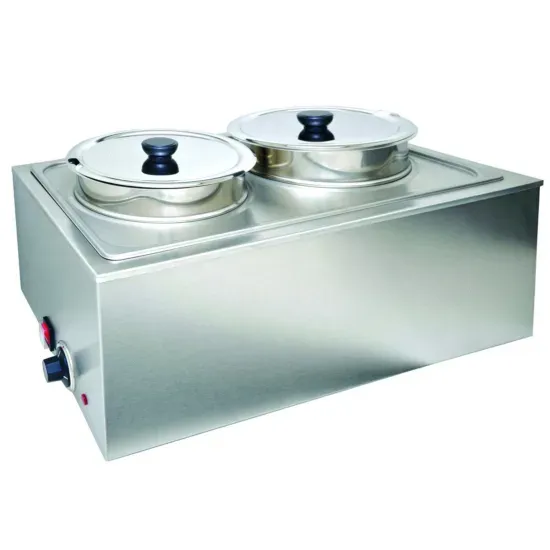 Prepline PFW500NT, Full-Size Electric Countertop Food/Soup Warmer with 2 Inserts and 2 Lids - 110V, 1200W