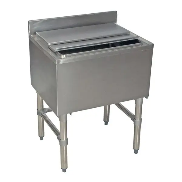 Prepline PIB182412, 18x24-inch 77 lb. Stainless Steel Underbar Ice Bin, 12-inch Bowl
