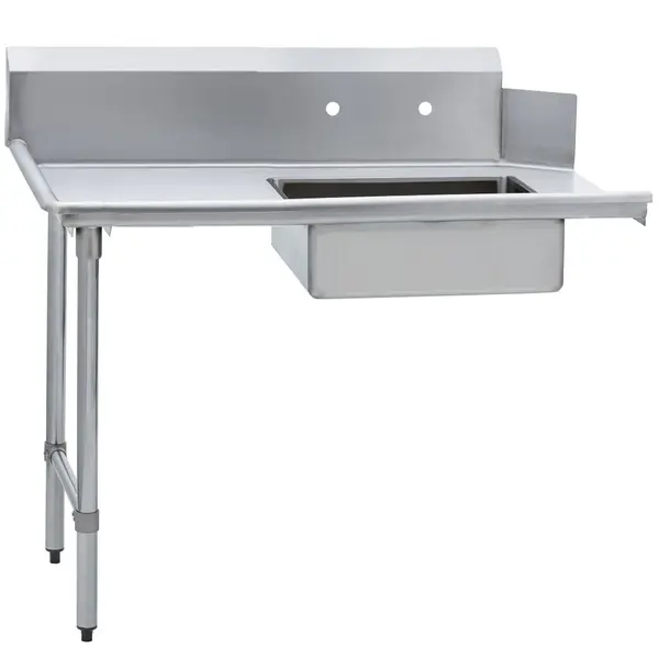 Prepline PSDT-48L, 30x48-inch Left Side Soiled Dishtable with Pre-Rinse Bowl, NSF Listed