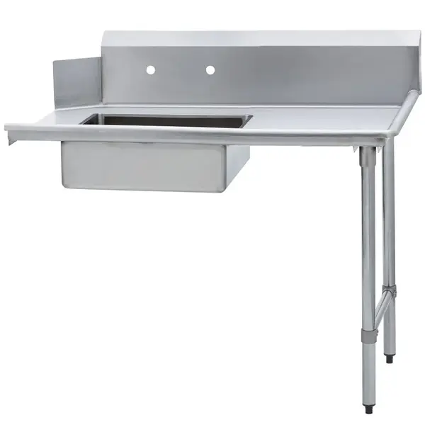 Prepline PSDT-48R, 30x48-inch Right Side Soiled Dishtable with Pre-Rinse Bowl, NSF Listed