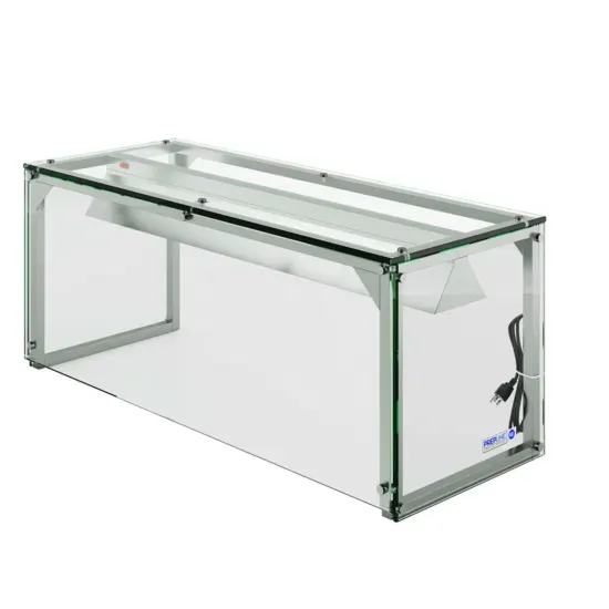 Prepline PSG-LT-36-S, 36-Inch Glass Sneeze Guard with LED Lighting for Salad Bars