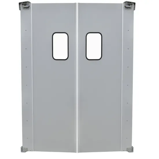 Prepline PTD6084, 60x84-Inch Double Aluminum Swinging Service Traffic Door with 9x14-Inch Window