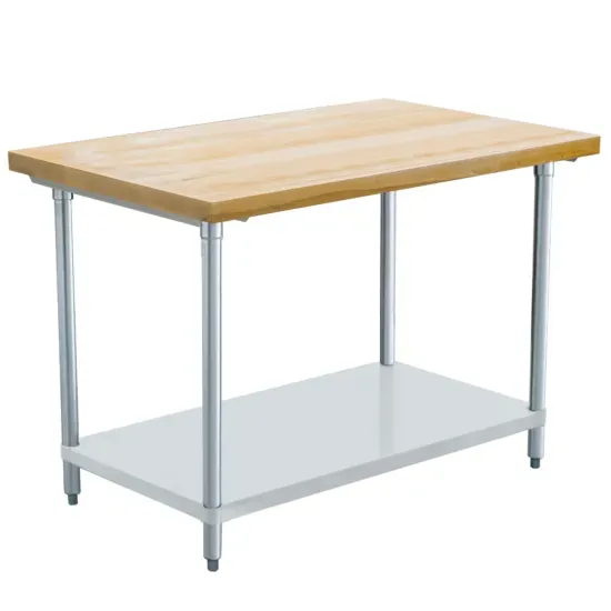 Prepline PWTG-3048-R, 30x48-Inch Wood Top Worktable with Undershelf