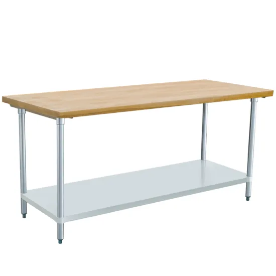 Prepline PWTG-3072-R, 30x72-Inch Wood Top Worktable with Undershelf