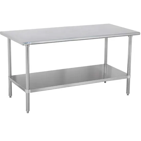 Prepline PWTG-3672, 36x72-Inch Stainless Steel Worktable with Undershelf