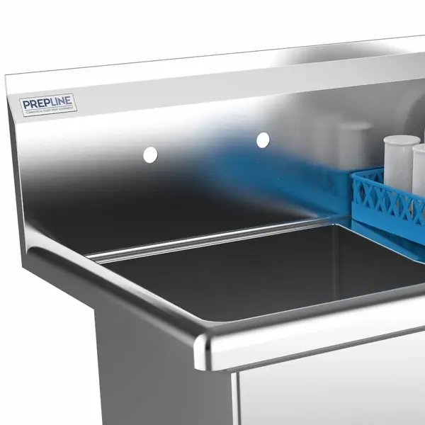 Prepline XS1C-1818, 23-inch 1-Compartment Commercial Sink, 18x18-inch Bowls