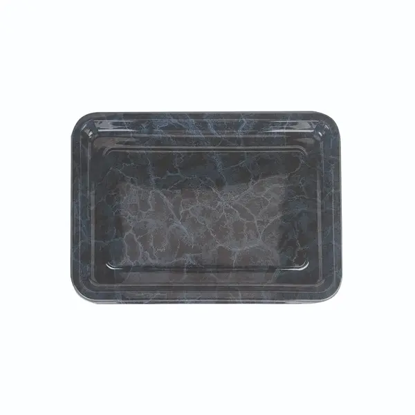 Sabert CLOSEOUT - Sabert 8318, 12x18-Inch Black Marble PET Plastic Tray, 36/CS (Lids are Sold Separately)
