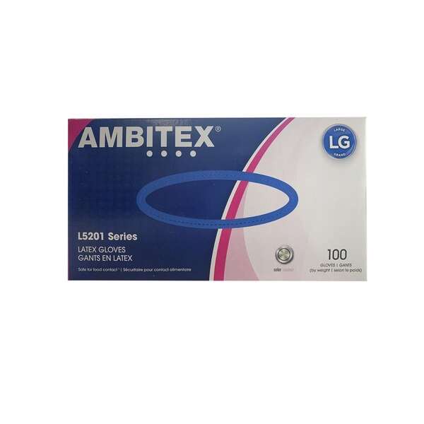 LGLCP-X, Powder Free Latex Gloves, Large, 100/PK