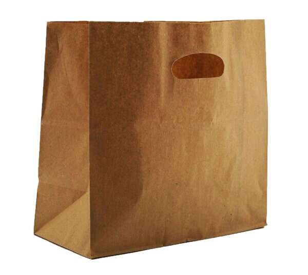 SafePro 11611, 11x6x11-Inch Kraft Paper Shopping Bag with Handles, Die Cut, 500/CS