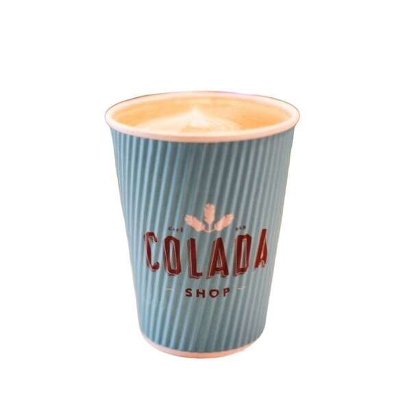 SafePro 16BLRHC, 16 Oz Misprint "Colada Shop" Blue Ripple Hot Cup, 500/CS