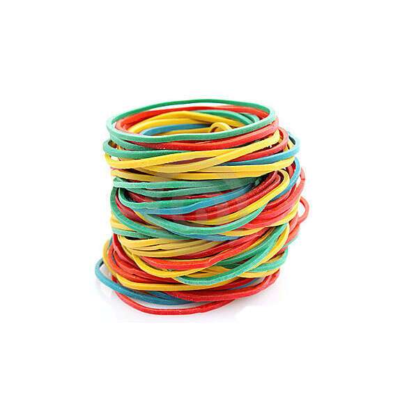 SafePro 16RB #16 Assorted Color Rubber Bands, 1-Lbs Box