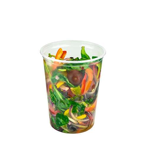 SafePro 32R, 32 Oz Clear Plastic Deli Containers, 500/Cs. Lids Sold Separately.