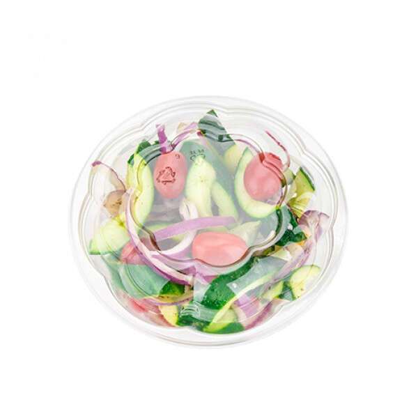 SafePro 32SW150, 32 Oz Clear PET Swirl Bowl with Lid Combo, 150/CS