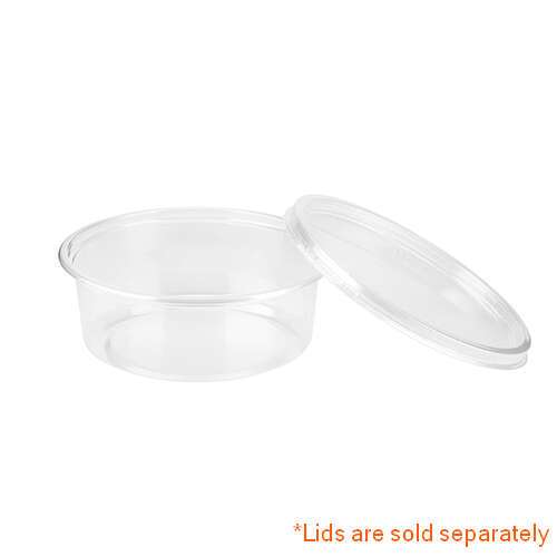 SafePro 8R, 8 Oz Clear Plastic Deli Containers, 500/CS. Lids Sold Separately.
