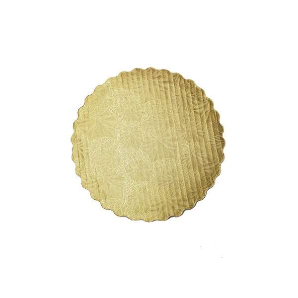SafePro 9RGS 9-Inch Gold Round Scalloped Cardboard Pads, 0.05 Inches Thick, 200/CS