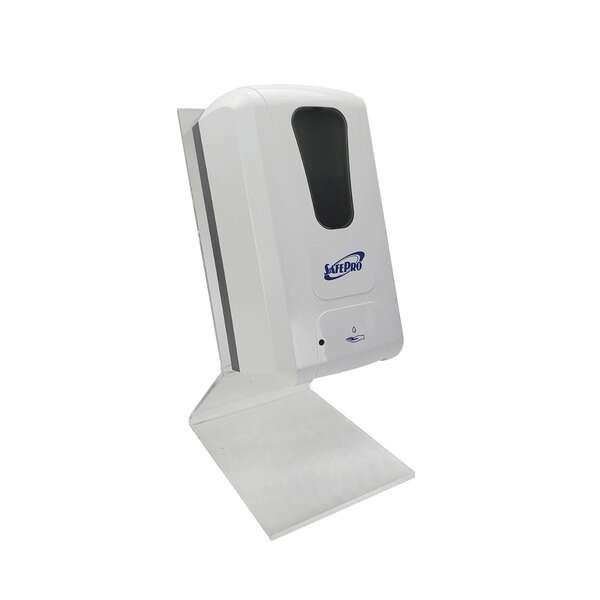 SET: SafePro Wall Mount Automatic 1200 ML Dispenser And Countertop Dispenser Stand