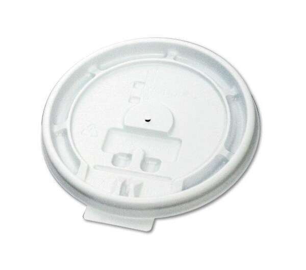 SafePro DBTL10S, White Fold-Back Lids for 10-24 Oz Paper Cups, 1000/CS