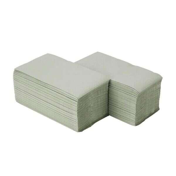SafePro DNAP-SAGE, 1/8 Fold 15x17-Inch 2-Ply Sage Paper Dinner Napkins, 1000/CS