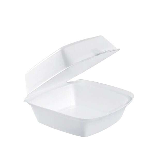 SafePro FC661, 6x6x3-Inch Performer White Sandwich Foam Container with a Hinged Lid, 500/CS