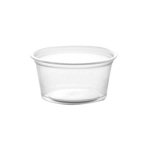 SafePro FK2 2 Oz Clear Polypropylene Portion Cup, 2500/CS. Lids Sold Separately.