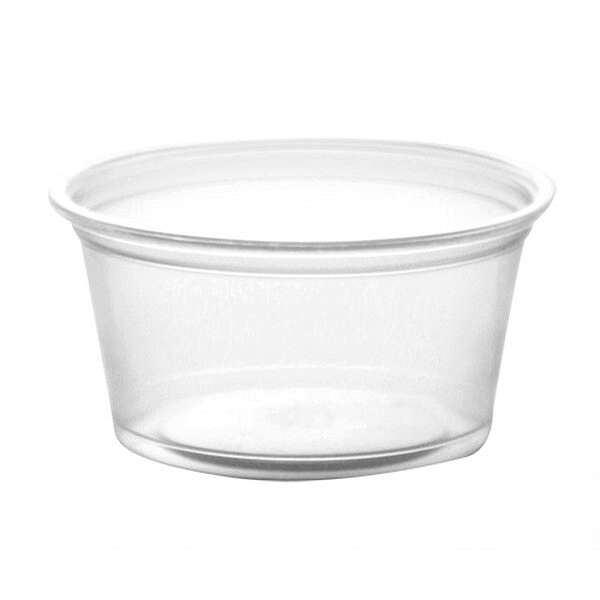 SafePro FK4 4 Oz Clear Polypropylene Portion Cup, 2500/CS. Lids Sold Separately.