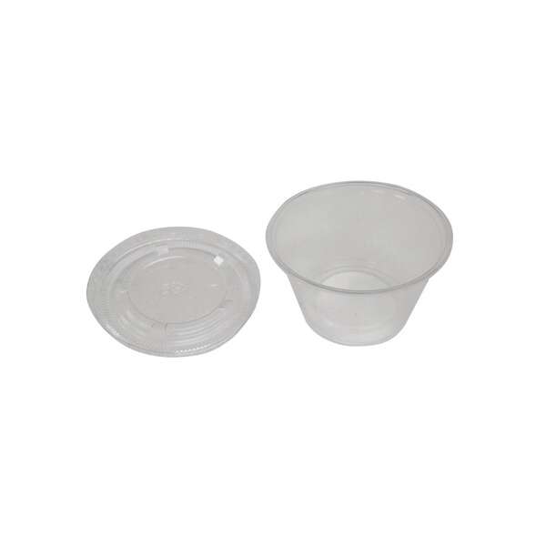 SafePro FK5, 4 Oz Clear Polypropylene Portion Cup with Lid, 125/PK
