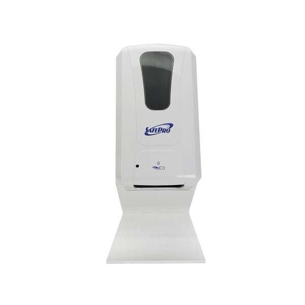 SET: SafePro Automatic Wall Mount 40.5 Oz Dispenser with Countertop Stand and 128 Oz Hand Sanitizer