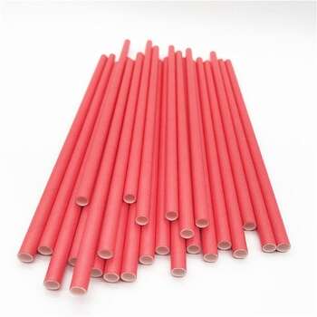 SafePro JPSR 5-Inch Red Unwrapped Paper Straws, 2000/CS