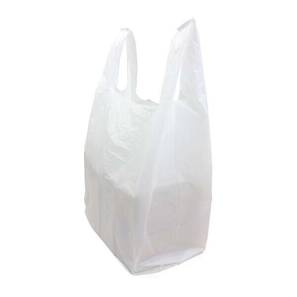 SafePro JSBW 18x10x32-Inch 18 Mic White Jumbo Shopping Bags, 250/CS