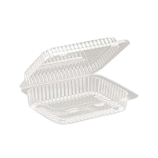 SafePro LBH-651, 7x6x2-Inch Clear Hinged Containers, 500/CS